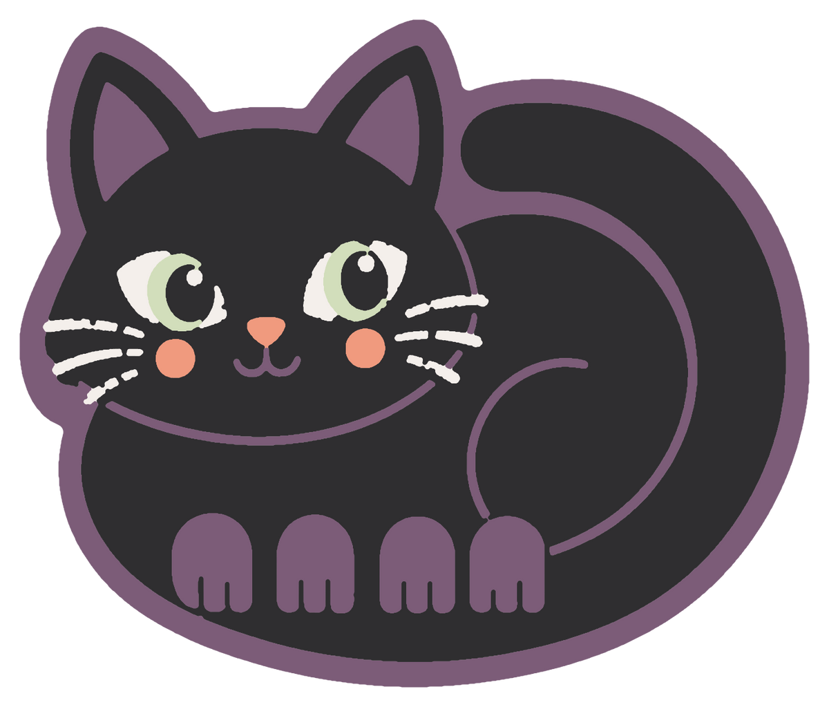 Pop Cubby cc black cat cad — actual model render, not a photograph