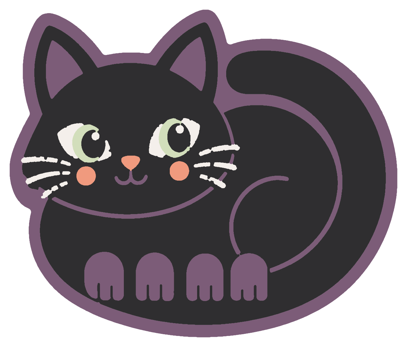 Black cat CubbyClick design