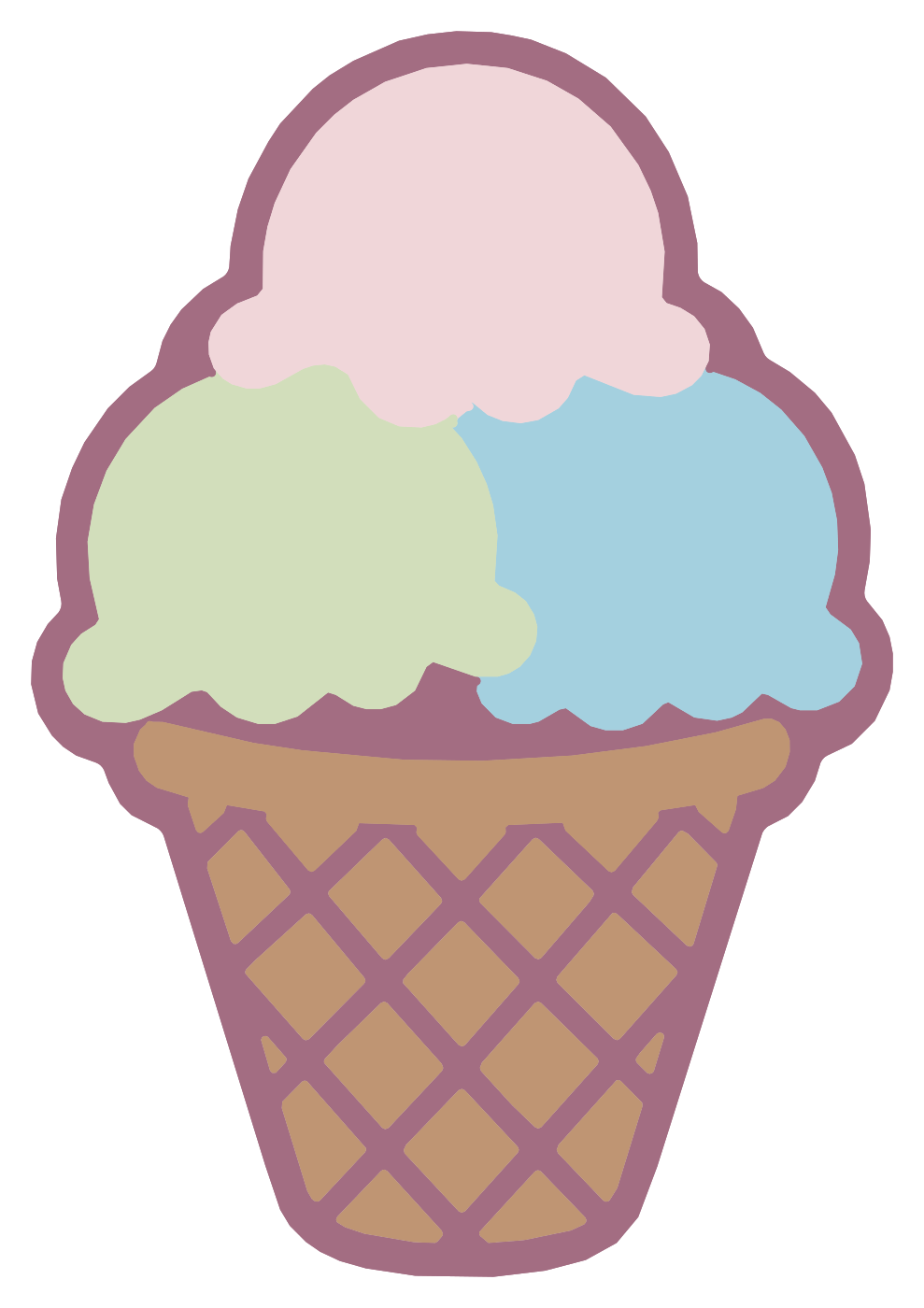 CubbyClick ice cream cone model preview